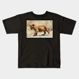 African Lion Cub After Feeding, Serengeti, Tanzania Kids T-Shirt